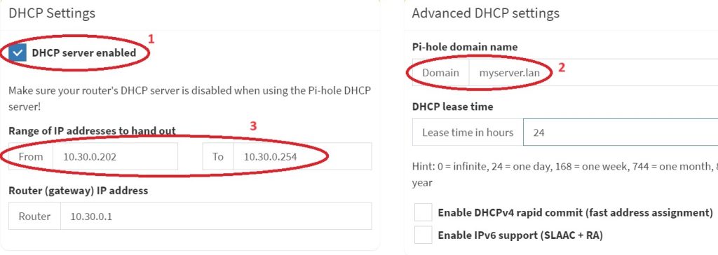 pi-hole dhcp