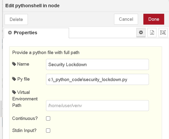 Python Flow Config